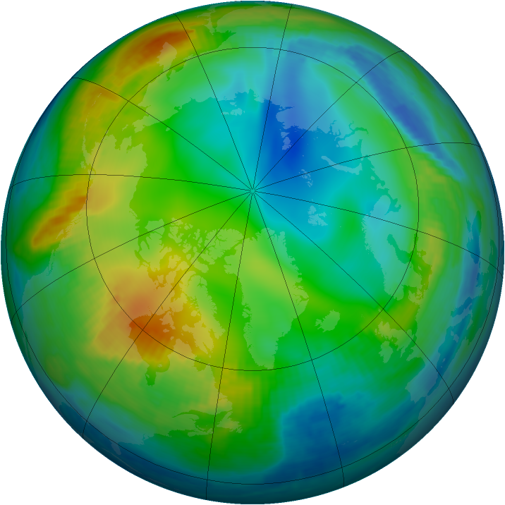 Arctic ozone map for 04 December 1999